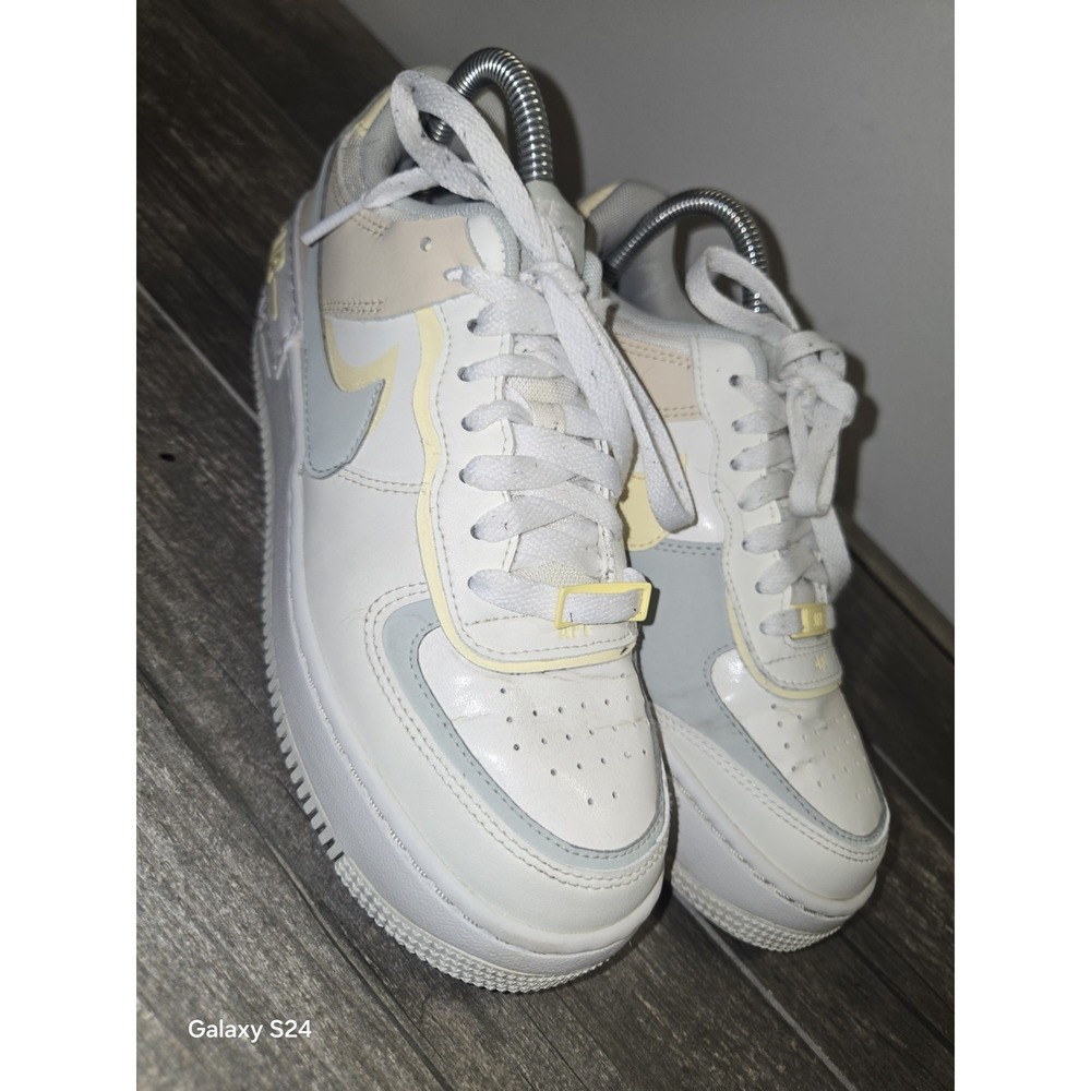 Nike Air Force 1 Shadow Pastel Sail Citron Pearl White Women's Size 7.5